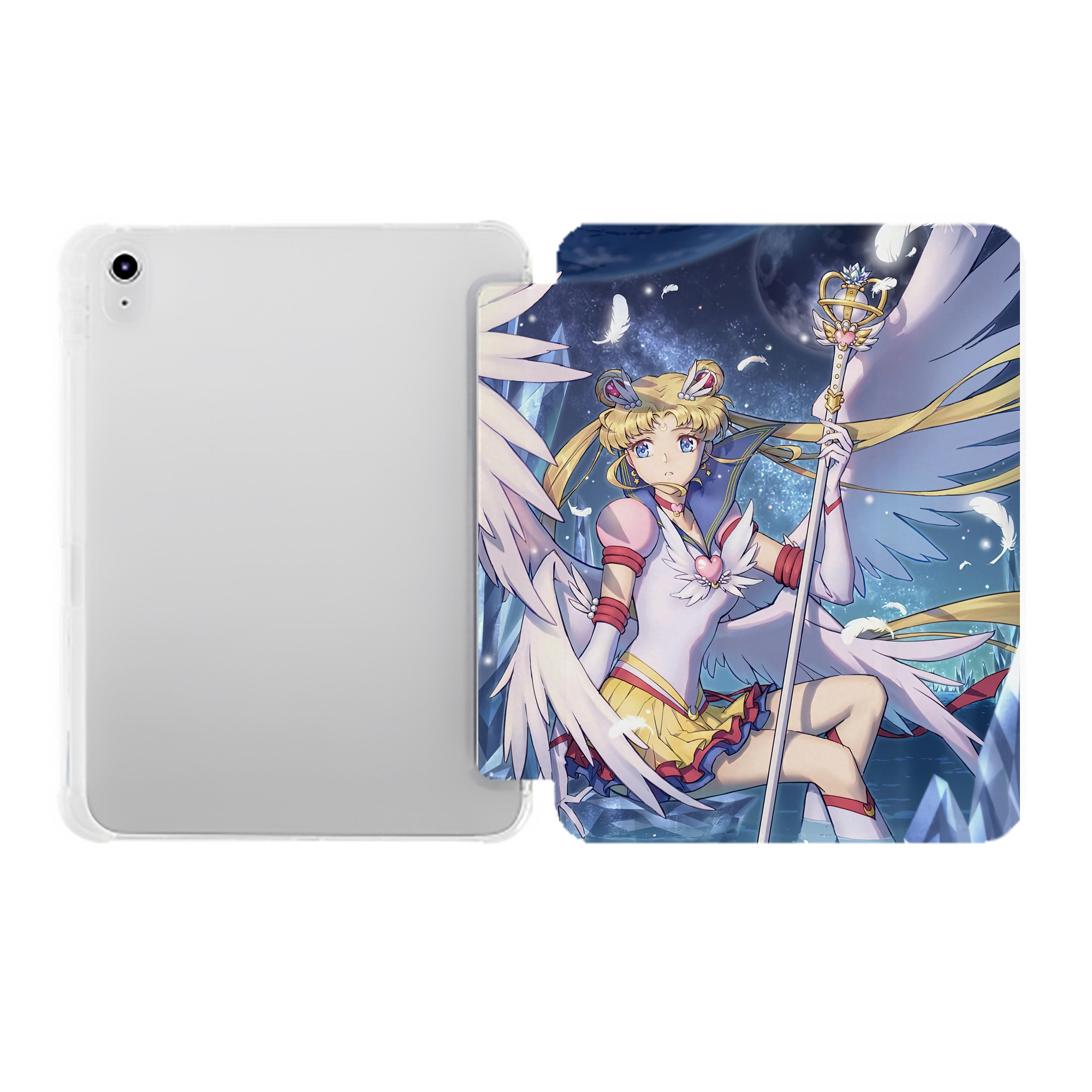 （画像用） 美少女戦士セーラームーン Sailor Moon IPad ケース ペン収納付き 三つ折りスタンド PUレザー×シリコン 対応機種9.5/10.5/10.9インチ